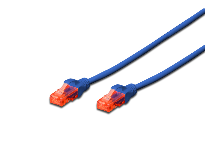 Digitus U-UTP-6BL-25 - Cable de conexión CAT 6 U/UTP- LSZH, Azul, 25 cm