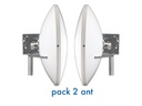 Jirous JRC-29MM-RFB3 - Pack 2 parábolas 5 GHz. 29 dBi 2x2 conectores N (falta un radome)