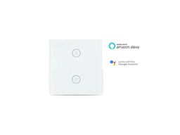 [M0L0-SW02WE] M0L0 powered by Tuya - 2 gangs Smart light switch white color - WiFi
